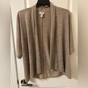 Chico's Tan Open-Front Sweater
